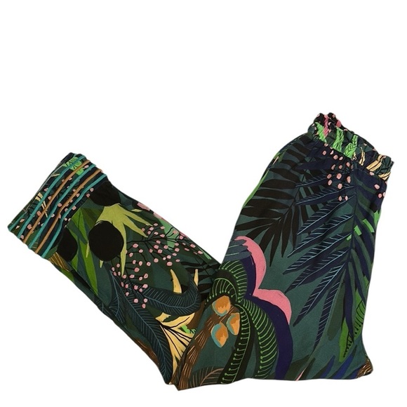 Farm Rio Pants Womens Ex-Small Tropique Embroidered Floral Anthropologie - Picture 5 of 15